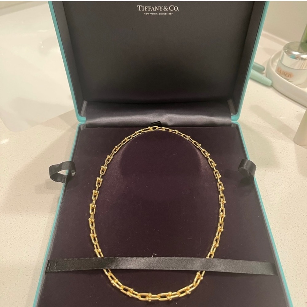 Tiffany & Co Small Link Necklace Yellow Gold